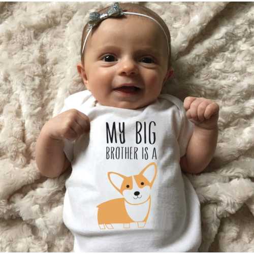 Corgi Baby Clothes Bodysuit Romper for Baby Boy Baby Girl, Ships Fast, Newborn to 24 Months, Baby Shower Gift, Coming Home Outfit, Unisex