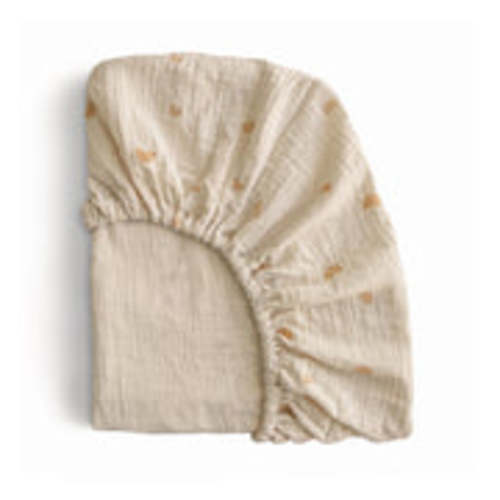 Rainbows Mushie Extra Soft Muslin Crib Sheet