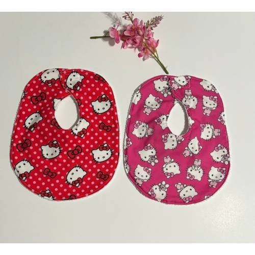 Hello Kitty Baby bibs, Washable Baby Bibs, Infant Bibs, Toddler Bibs, Baby Bibs, Burp Cloths, Handmade Bibs