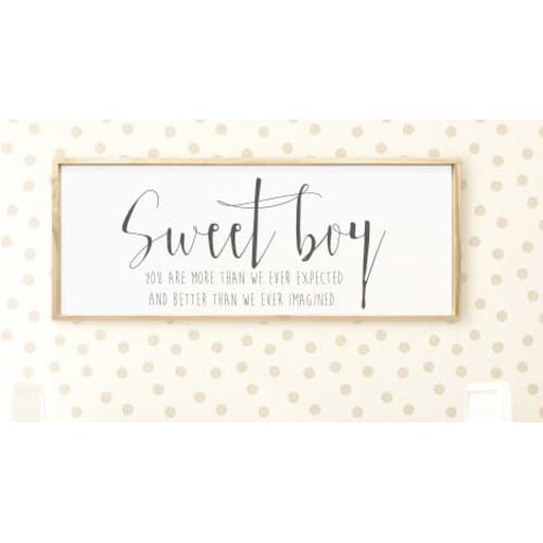 Sweet Boy Wood Sign, Nursery Decor, Little Boys Room