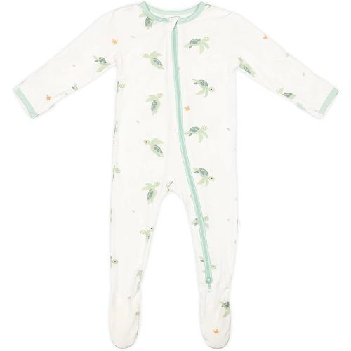 Soft Baby Bamboo Viscose Footie Pajamas, Zipper Closure, 0-24 Months