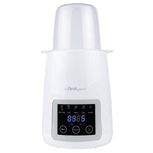 The First Years Gentle Warmth Digital Baby Bottle Warmer - Bottle Warmer for Breastmilk, Baby Formula, and Baby Food - Includes Milk Warmer, Basket, and Cup - White