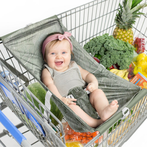 Baby Shopping Cart Hammock | Sage Leaves