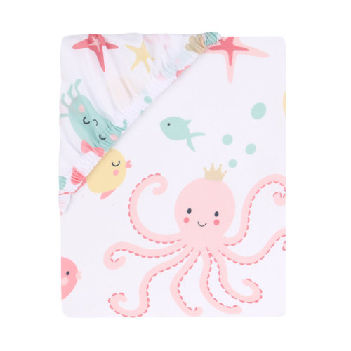 Bedtime Originals Ocean Mist Sea Animals Fitted Crib Sheet & Reviews | Wayfair
