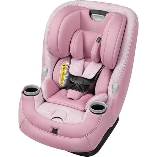 Maxi-Cosi Pria All-in-One Convertible Car Seat, Rear Facing Car Seat for Infants from 4-40 lbs, Forward Facing Car Seat up to 100 lbs in Booster Seat Mode, Rose Pink Sweater