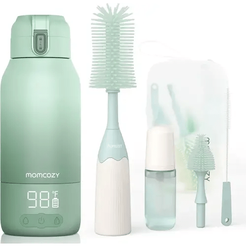 Momcozy Portable Milk Warmer for Travel & Bottle Brush Kit