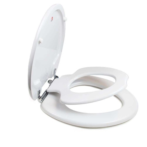 TinyHiney Slow Close Children's Elongated Closed Front Toilet Seat in White