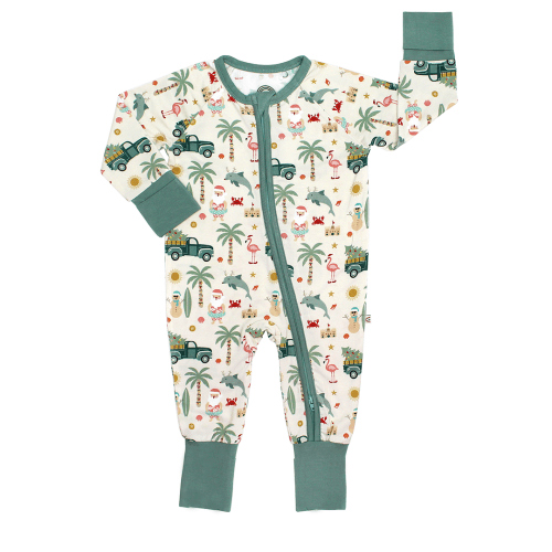 Coastal Christmas Bamboo Convertible Baby Pajama – Emerson and Friends
