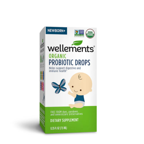 Wellements Organic Probiotic Drops For Newborn Babies & Infants {Helps Gut Health}