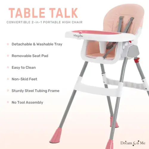 Dream On Me Portable 2-In-1 Table Talk High Chair — buybuy BABY