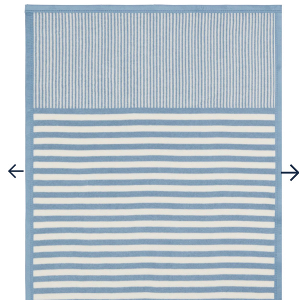 Sweet Pea Stripe Fog Mini Blanket