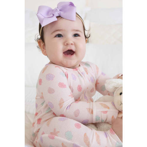 Saltwater Shells Bamboo Waffle Convertible Zip Romper