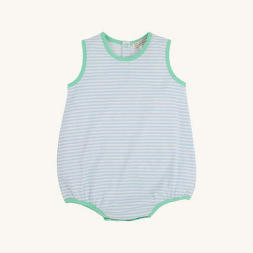 Patton Play Bubble - Buckhead Blue Stripe with Grace Bay Green (6/12m)