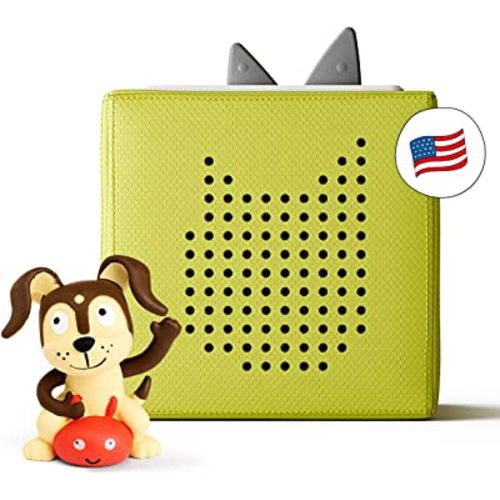 Toniebox Audio Player Starter Set with Playtime Puppy - Listen, Learn, and Play with One Huggable Little Box - Green, 3 Years and up