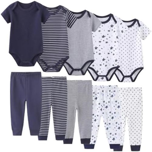 Unisex Baby Boy Girl Pants Sets 10 pack Cotton Casual New born Clothes Comfort Infant Outfit