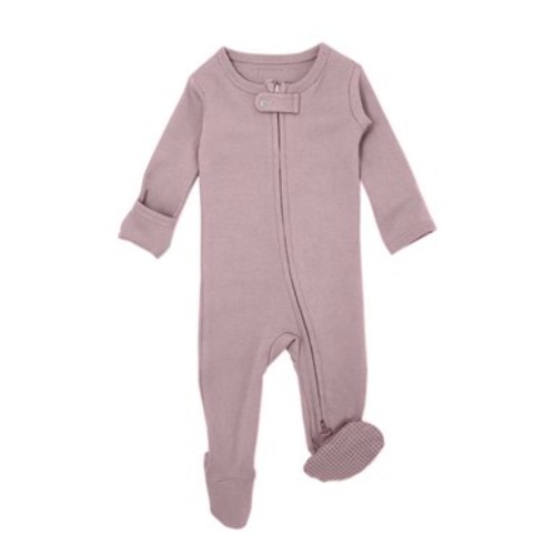 Organic Zipper Footie in Lavender - L'ovedbaby