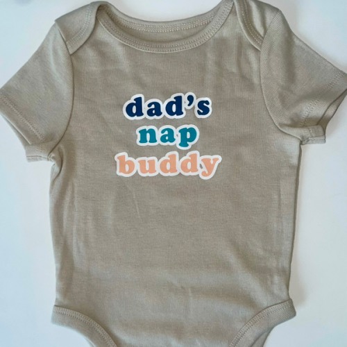 Jumping Beans 9 Months Tan Bodysuit - Dad’s Nap Buddy