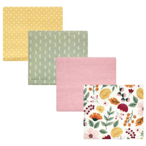 Hudson Baby Infant Girl Cotton Flannel Receiving Blankets, Fall Botanical, One Size