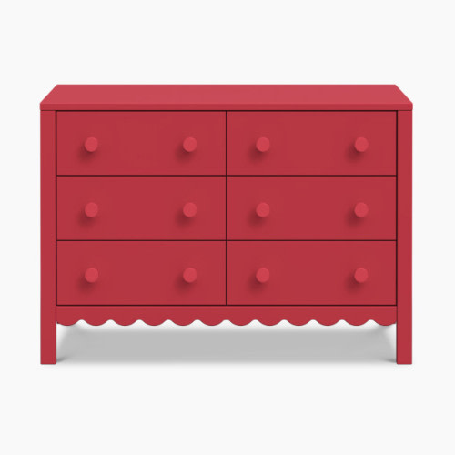 daVinci Sammy Scallop 6-Drawer Dresser - Strawberry Red