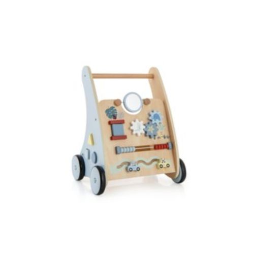 Wooden Baby Push and Pull Walker with Multi-Activity Learning Center