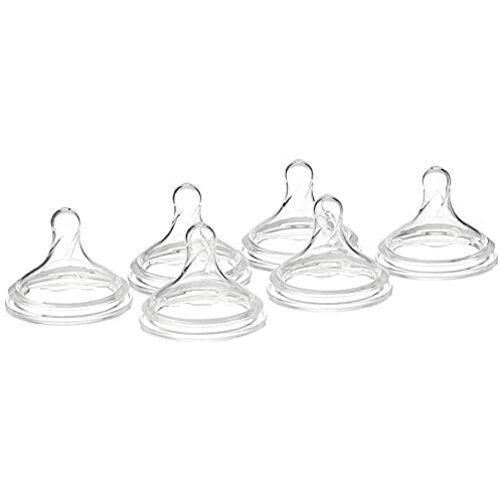 Dr. Brown's Options+ Wide-Neck Baby Bottle Nipple, 6 Count - Preemie, 0 Months+