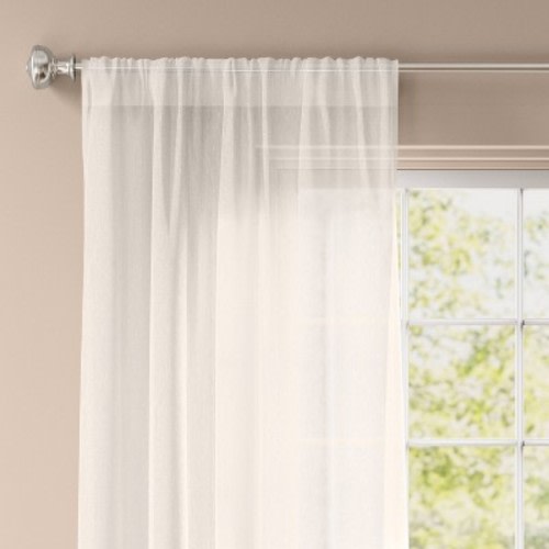 Light Filtering Textural Sheer Curtain Panel Ivory - Threshold™, Size: 54"x84"