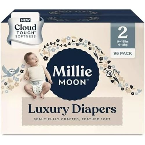 Millie Moon Luxury Diapers - (Size - 2 and Count - 96)