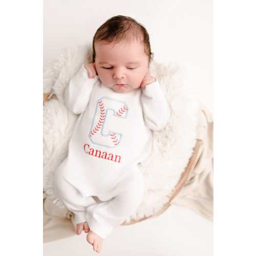 Baby Boy Baseball outfit with name, boys baseball coming home outfit, newborn outfit, baseball baby shower gift