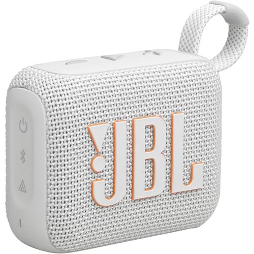 JBL Go 4 - Ultra-Portable, Waterproof and Dustproof Bluetooth Speaker, Big Pro Sound with Punchy bass, 7-Hour Built-in Battery, Made in Part with Recycled Materials (White)