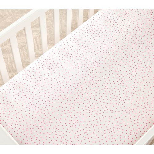 Monique Lhuillier Neon Dots Organic Crib Fitted Sheet | Pottery Barn Kids