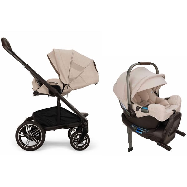 Nuna ® PIPA ™ rx Biscotti Brown Reclining Baby Car Seat + MIXX ™ next Stroller Travel System