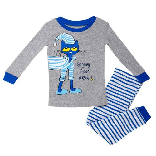 Pete the Cat Kids Snug Fit 2 Piece Cotton Pajamas Set