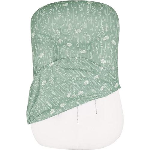 Newborn Lounger Cover for Boys and Girls Removable Cover Ultra Soft Comfortable Lounger Slipcover for Infant Lounger Pillow, Sage Green Dandelion Flower
