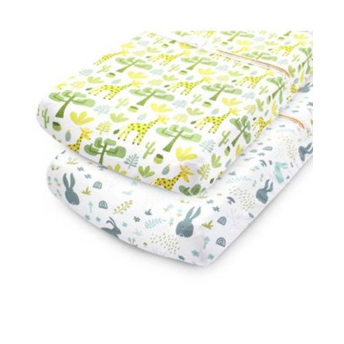 Baby Jersey Cotton Changing Pad Cover Set and Cradle Sheet Set 2 Pack