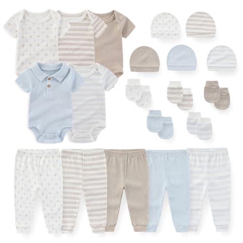 JELYLOVE Unisex Baby Boy Girl Bodysuits Sets 20 Pack Cotton Casual New Born Clothes Comfort Infant Outfit Essentials