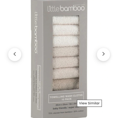 Towelling Washer 10 Pack in Iced Coffee