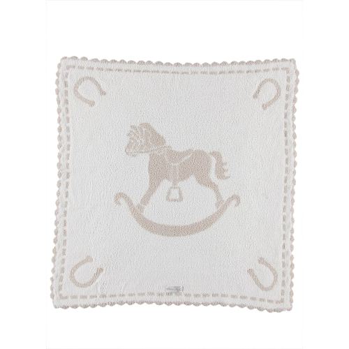Amazon.com: Barefoot Dreams CozyChic Scalloped Baby Receiving Blanket - Blue & White 30x 32 : Baby