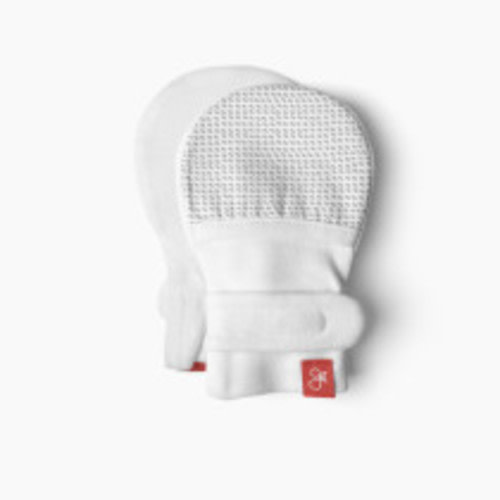 Goumikids Organic Stay-On Baby Mitts - Drops Gray, 0-3 Months