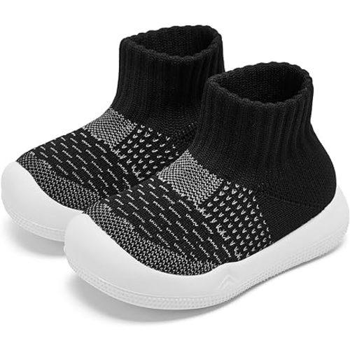 Eashi Baby Boy Girl Non-Skid Indoor Infant Walking Shoes Breathable Warm Elastic Sock Shoes with Memory Sole Protect Toes Outdoor Sneakers