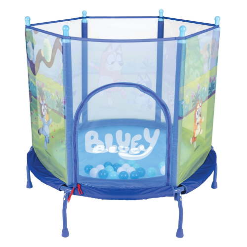 Bluey 4' Kids Trampoline with Soft Play Balls - Walmart Business Supplies