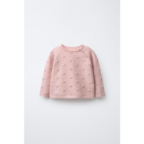 EMBROIDERED FLORAL KNIT JUMPER - Light pink | ZARA United States