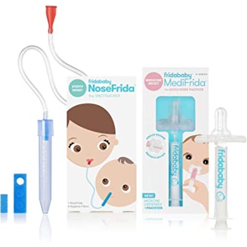 Frida Baby MediFrida The Accu-Dose Pacifier Baby Medicine Dispenser + Baby Nasal Aspirator NoseFrida The Snotsucker