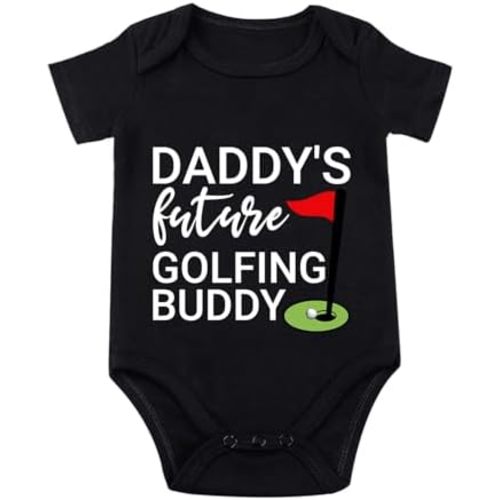 listery Daddy's Future Golfing Buddy Bodysuit Golf Infant Daddys Golf Buddy Golf Romper Baby Girl Boy Baby Golf Unisex