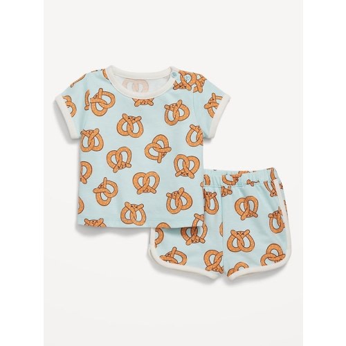 Printed French-Terry Ringer T-Shirt and Shorts Set for Baby | Old Navy
