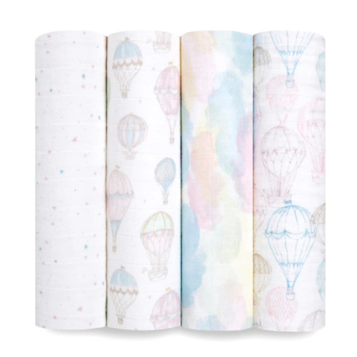 Above The Clouds Organic Cotton Swaddles 4pk | aden + anais