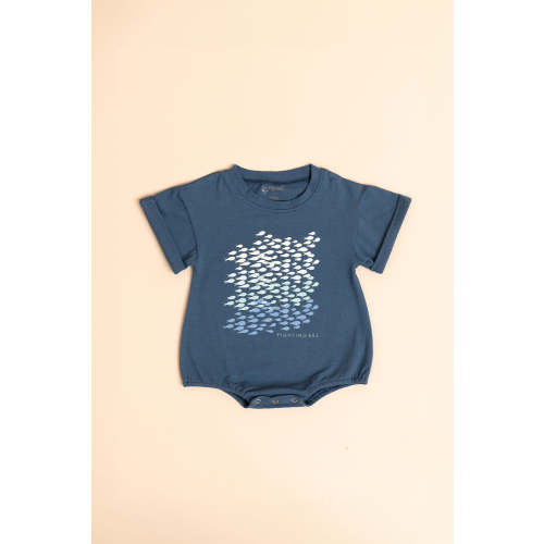 Onesie Tee - Navy Keep Swimming
