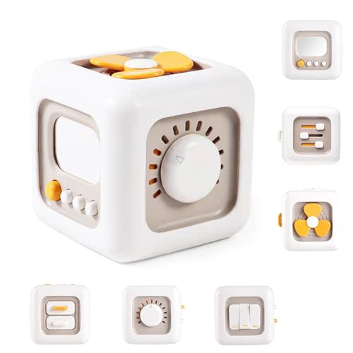 SYOHGBP 6 in 1 Busy Cube Activity Montessori Toys for 18M+ Toddlers Learning Toys Boys Girls Baby Sensory Interactive Toys Birthday Gift