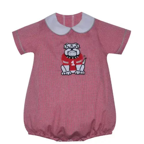 Applique Boy Bubble- Red/Black