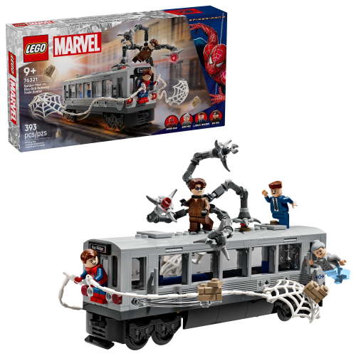LEGO Marvel Spider-Man vs. Doc Ock Subway Train Scene - Action Figures Kids Toy - Spider-Man Building Toy for Boys & Girls, Ages 9+ - Marvel Collectible with 4 Minifigures - Birthday Gift Idea- 76321