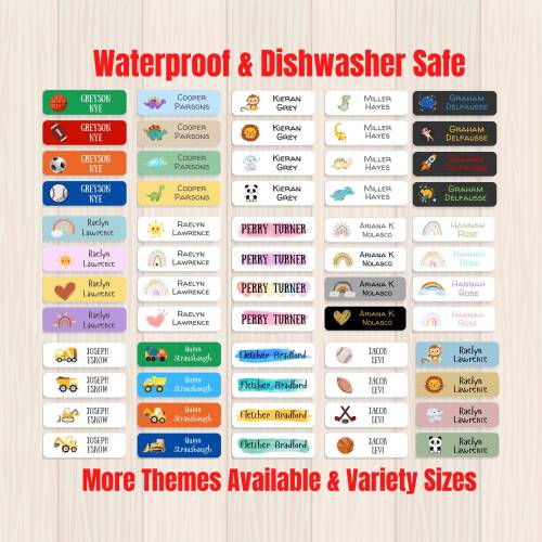 Daycare Labels | Labels | School Supply Stickers | Waterproof Labels | Personalized Name Labels | Dishwasher Safe | Daycare | Camp Skinny